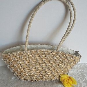 Vintage straw handbag